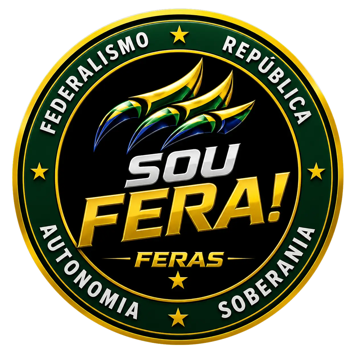 Selo colorido Sou Fera